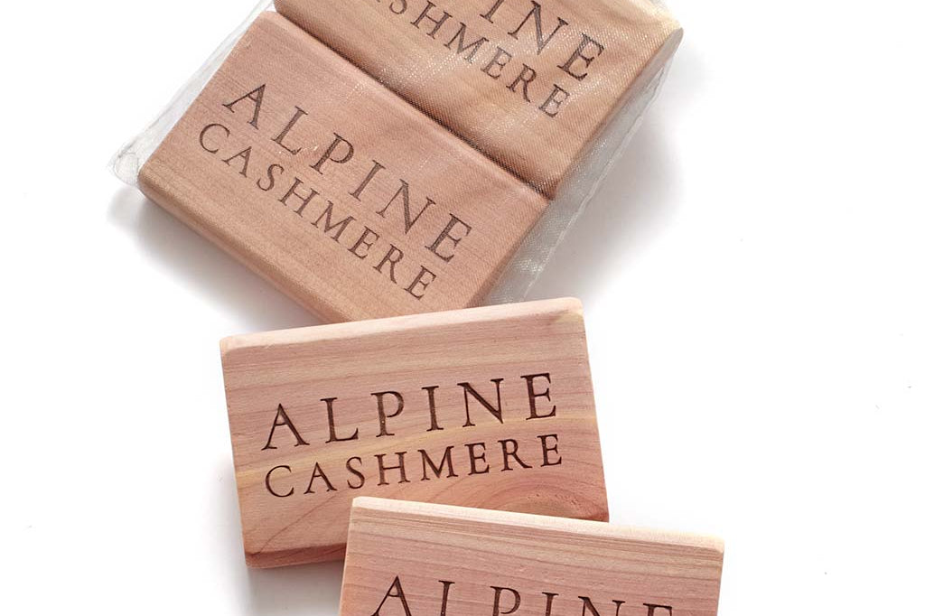 Alpine Cashmere's Set of Two Cedar Blocks to Keep Cashmere Fresh