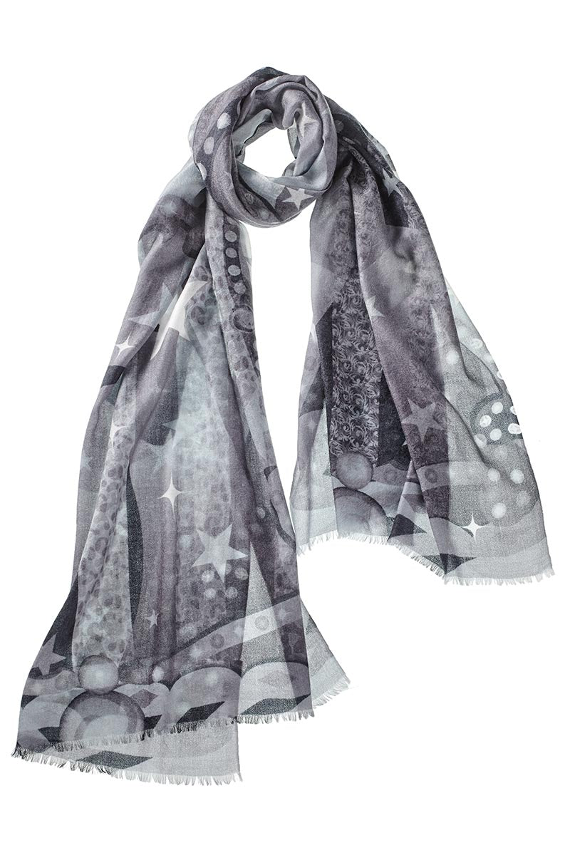 Alpine Cashmere Featherweight Cirque Shawl in Ash Gray