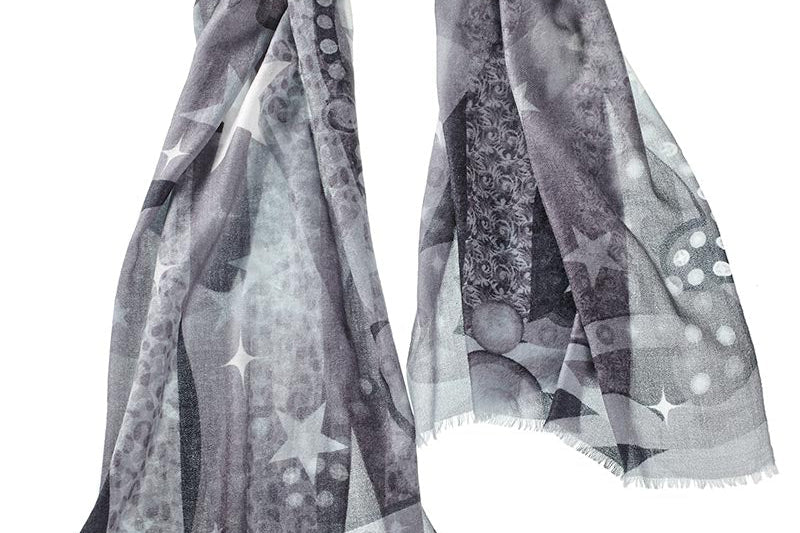 Alpine Cashmere Featherweight Cirque Shawl in Ash Gray