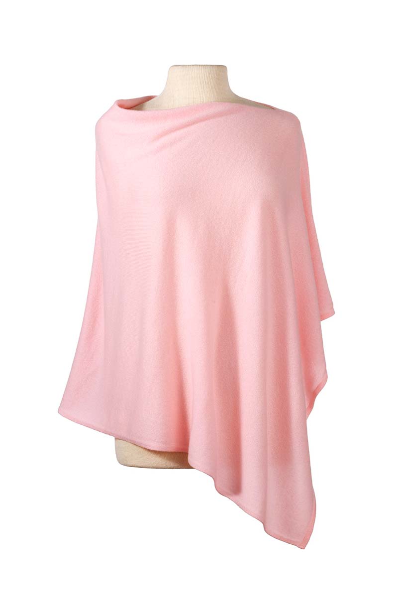 Alpine Cashmere's Classic Poncho in Blush Pink