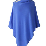 Alpine Cashmere's Classic Poncho in Cornflower Blue