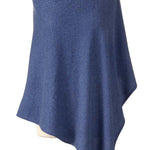 Alpine Cashmere's Classic Poncho in Denim Blue