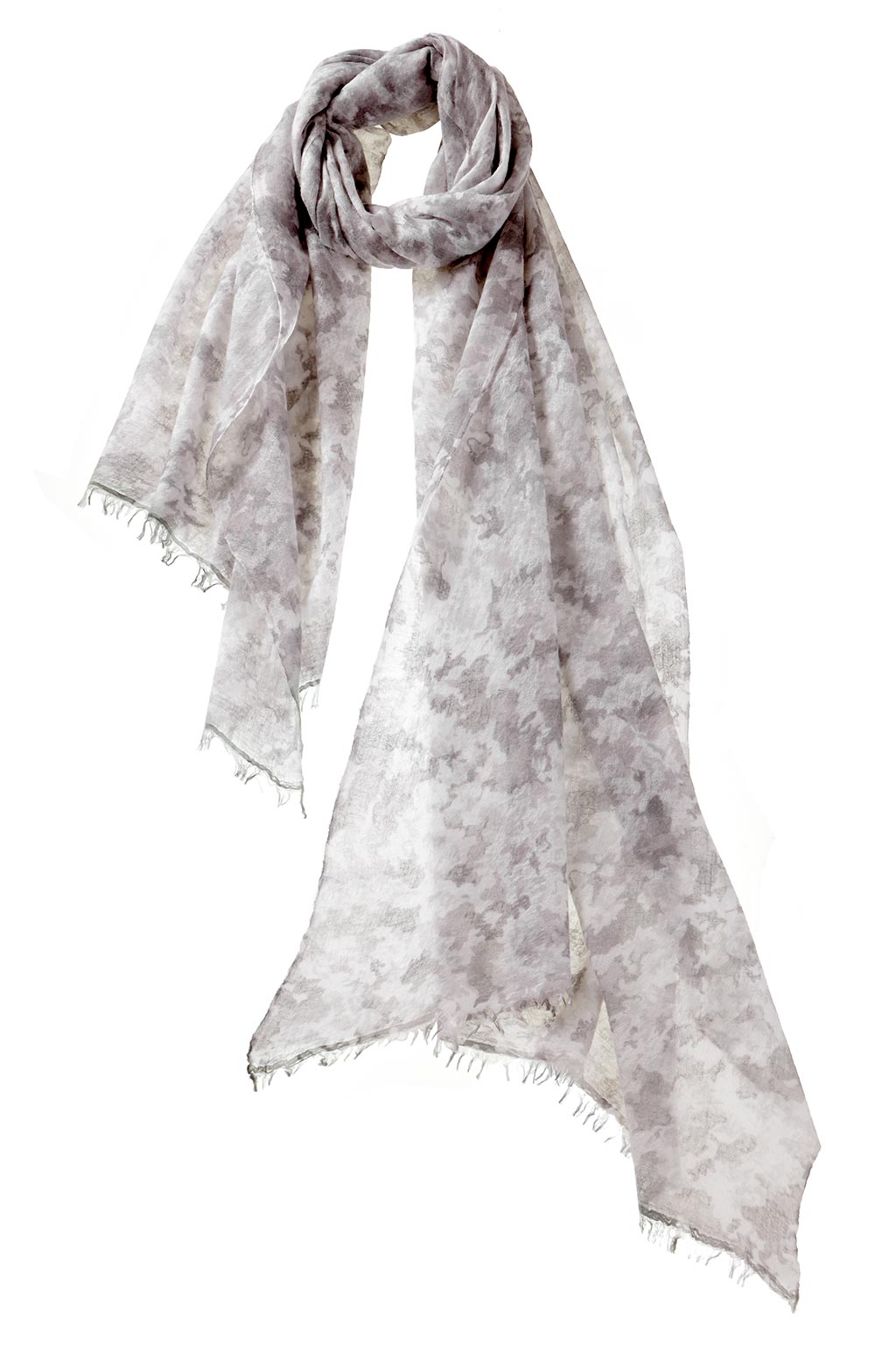 Alpine Cashmere Clouds Scarf in Grays