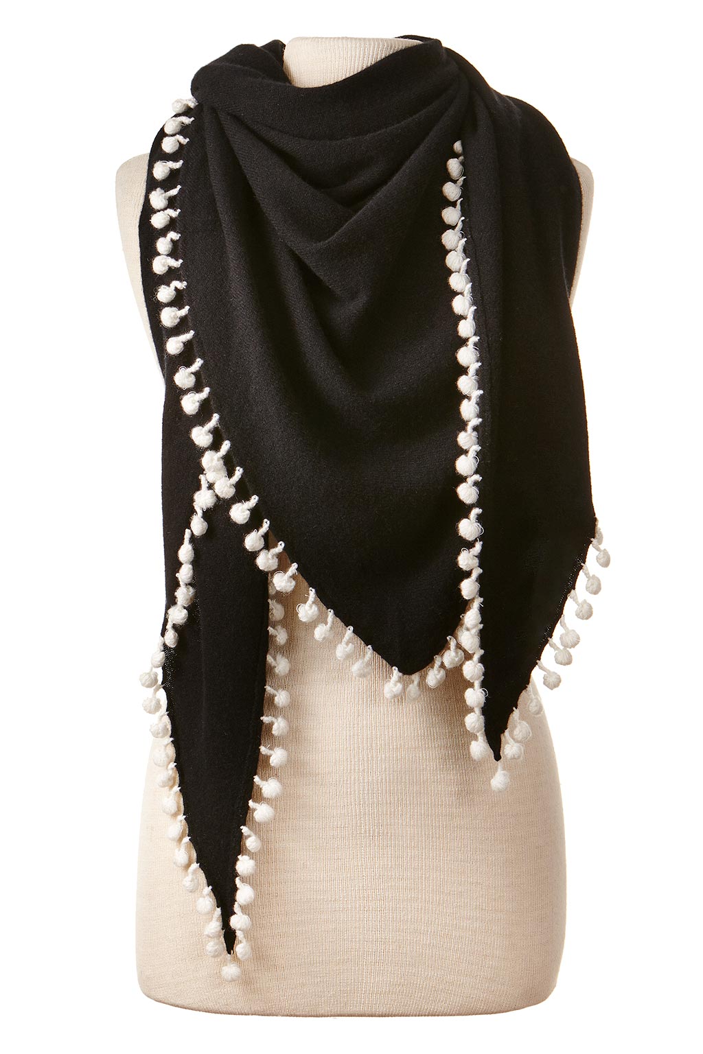 Cashmere Pom Pom Wrap