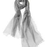 Alpine Cashmere Featherweight Alta Scarf in Birch Gray Melange