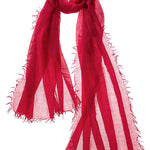 Alpine Cashmere Featherweight Alta Scarf in Cherry Red