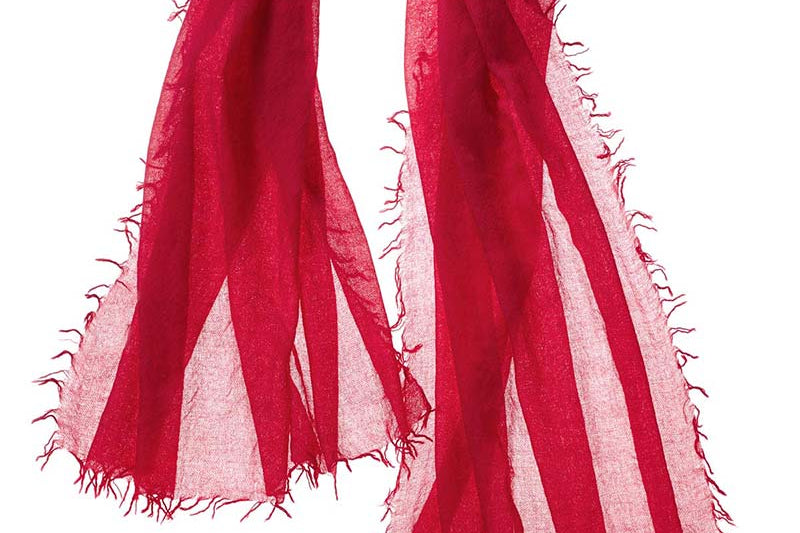 Alpine Cashmere Featherweight Alta Scarf in Cherry Red