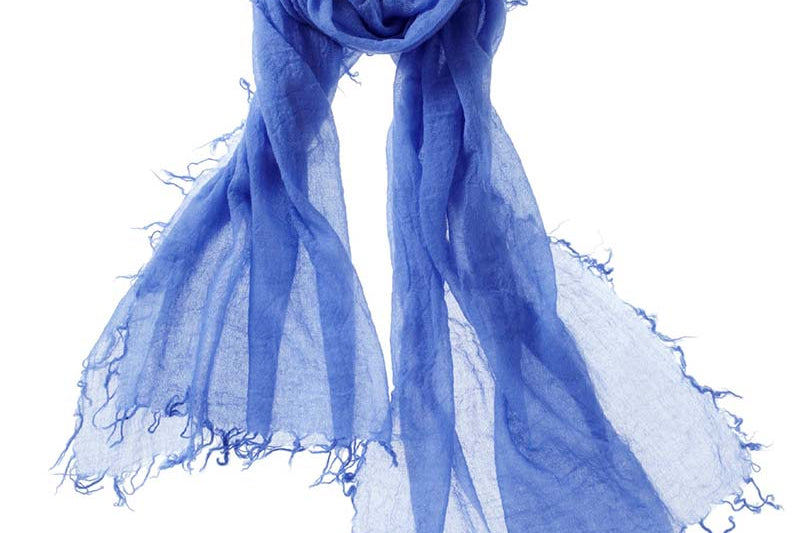 Alpine Cashmere Featherweight Alta Scarf in Cornflower Blue