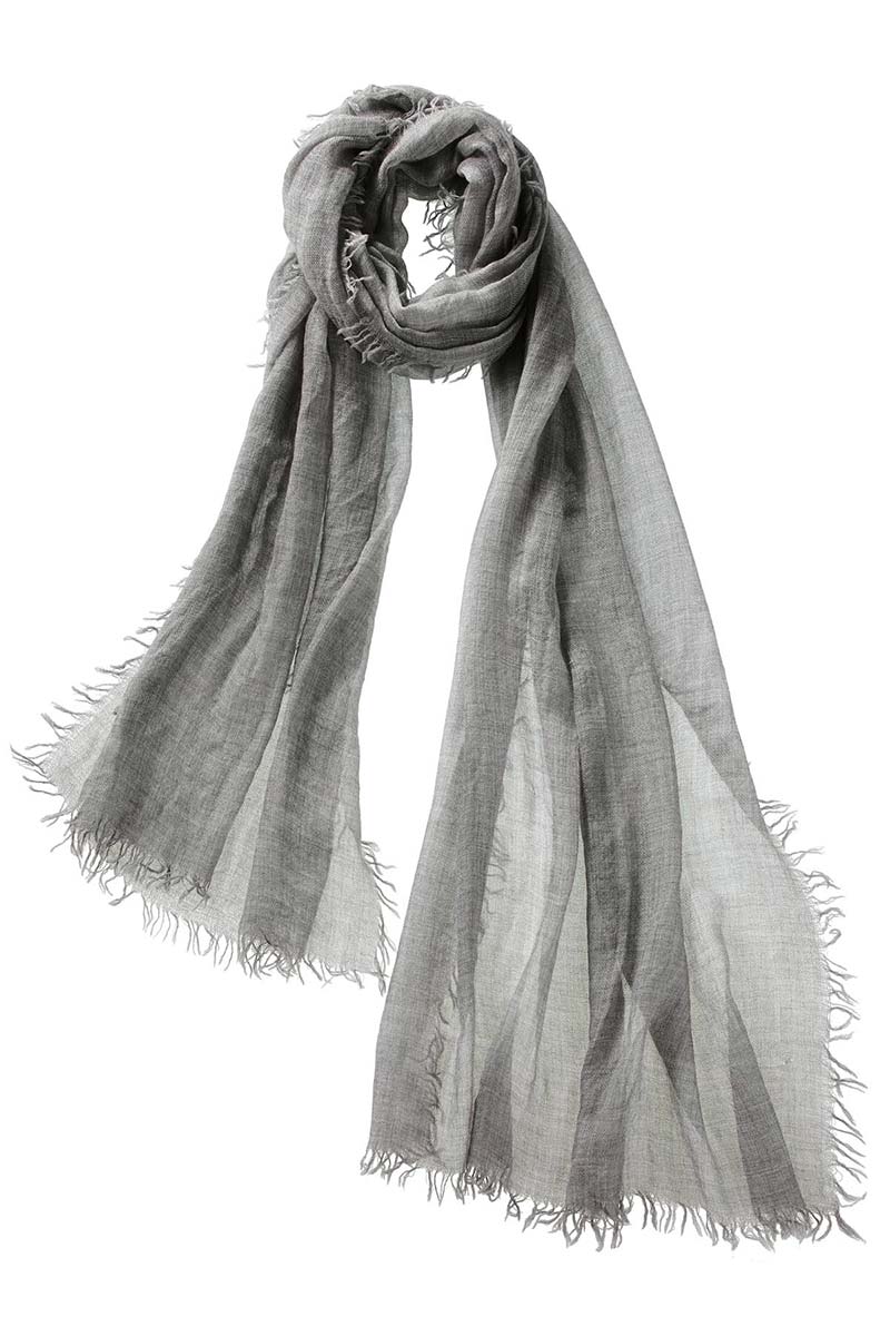 Alpine Cashmere Featherweight Alta Scarf in Oxford Gray Melange