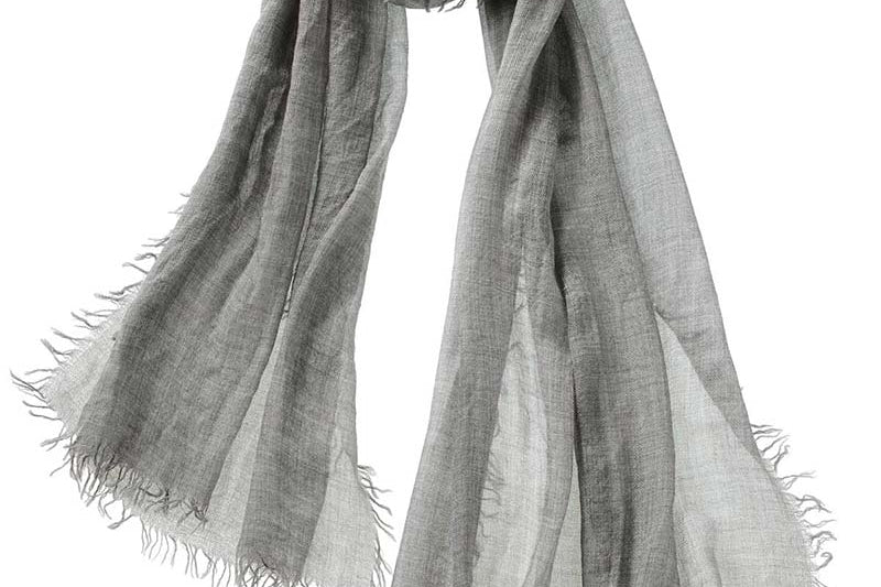 Alpine Cashmere Featherweight Alta Scarf in Oxford Gray Melange