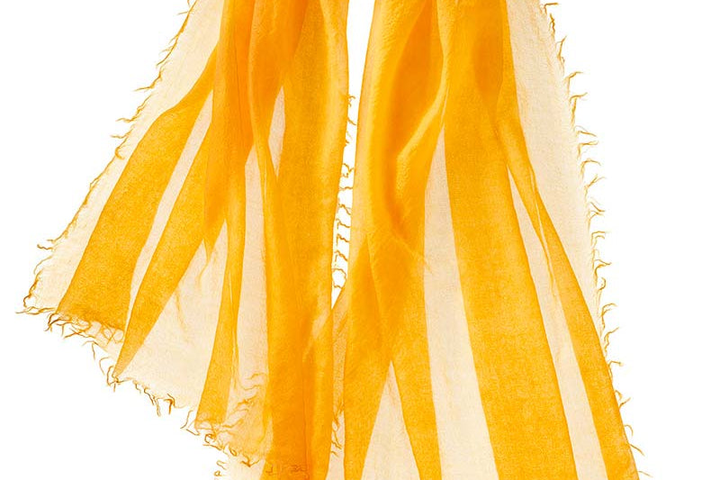Alpine Cashmere Alta Scarf in Squash Yellow