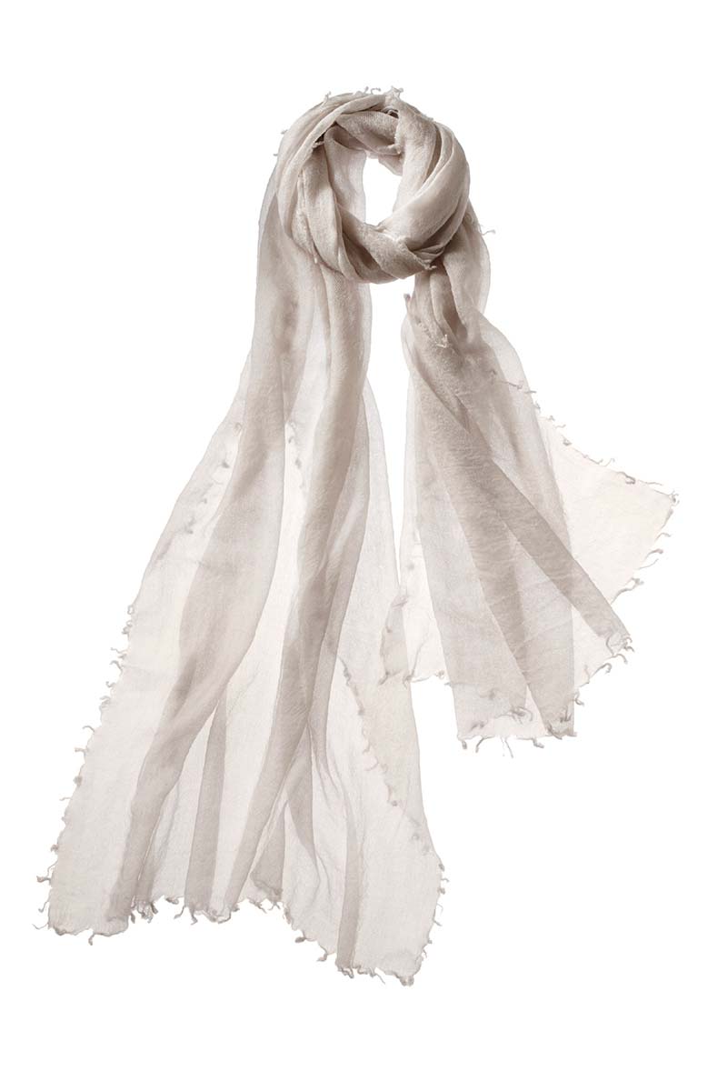 Alpine Cashmere Featherweight Alta Scarf in Stone Beige