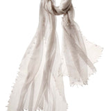 Alpine Cashmere Featherweight Alta Scarf in Stone Beige