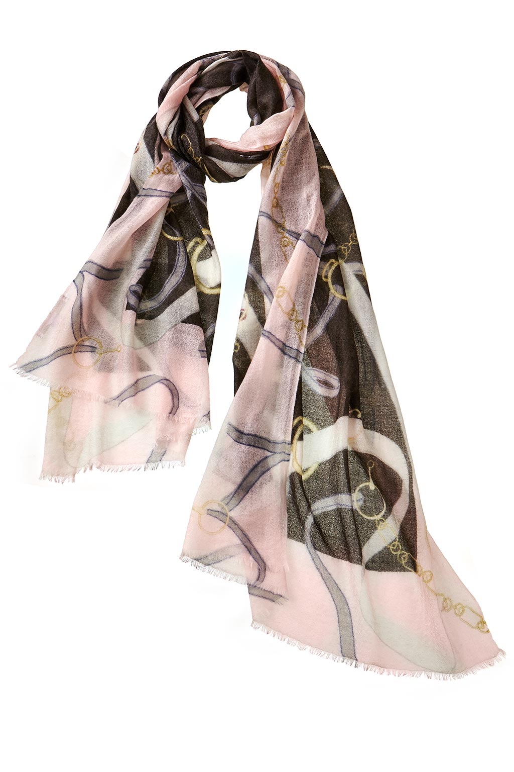 Alpine Cashmere's Featherweight Cavallo Scarf in Dogwood Pink