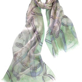 Alpine Cashmere's Featherweight Cavallo Scarf in Celedon