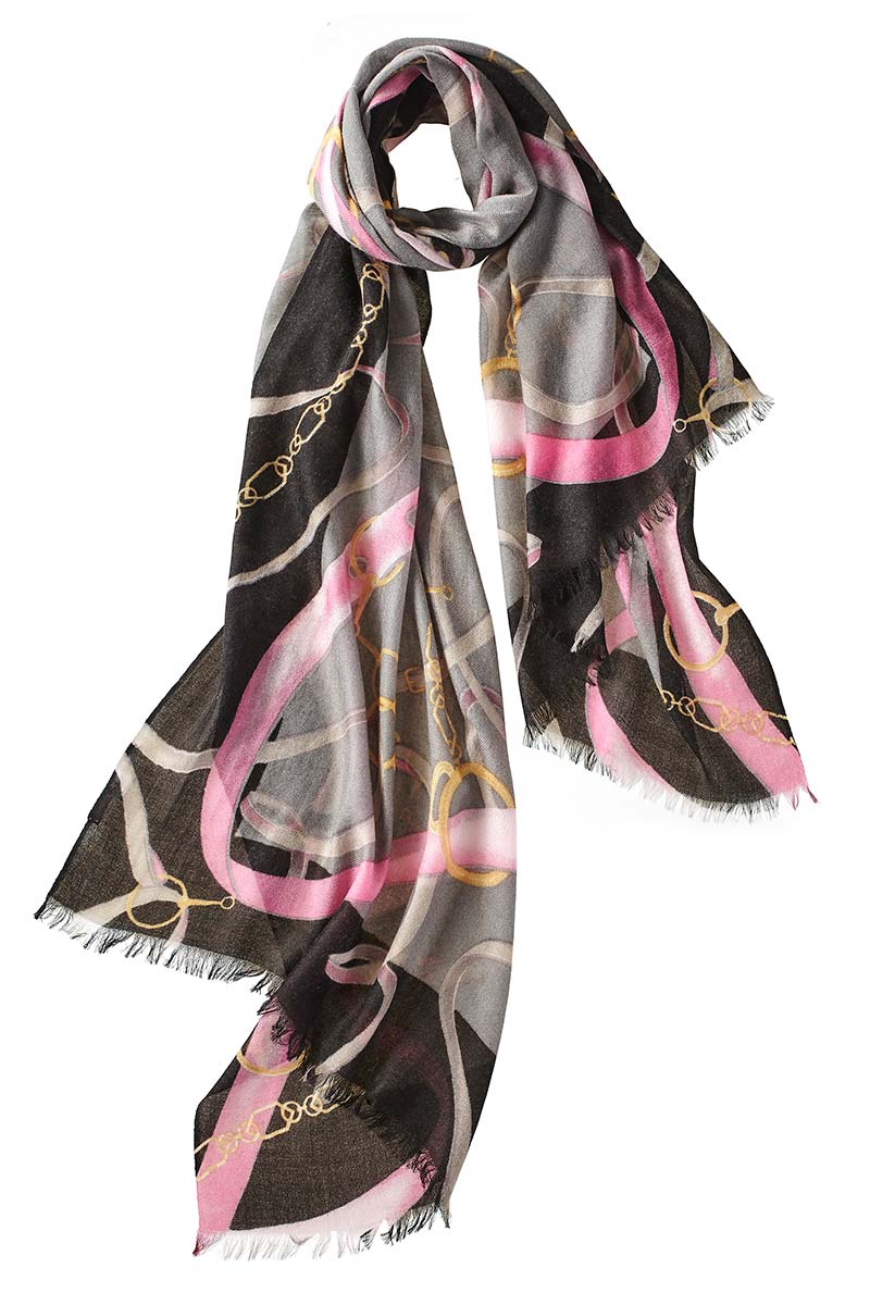 Alpine Cashmere's Featherweight Cavallo Scarf in Fuchsia