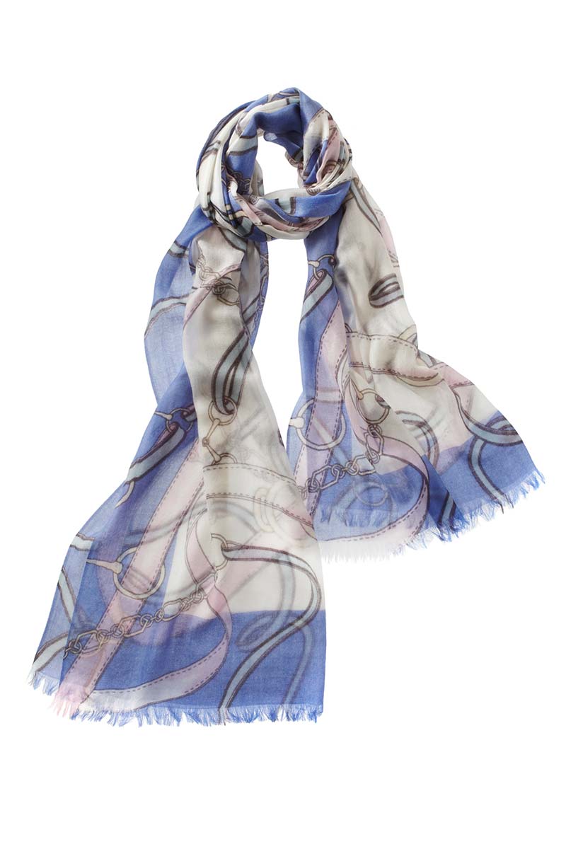 Alpine Cashmere's Featherweight Cavallo Scarf in Periwinkle