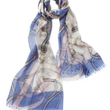 Alpine Cashmere's Featherweight Cavallo Scarf in Periwinkle