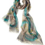 Alpine Cashmere's Featherweight Cavallo Scarf in Teal
