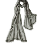 Alpine Cashmere Featherweight Finezza Scarf in Pewter Gray