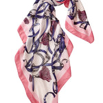 Alpine Cashmere's Made in Italy Grande Firenze Square Scarf in Rose Pink