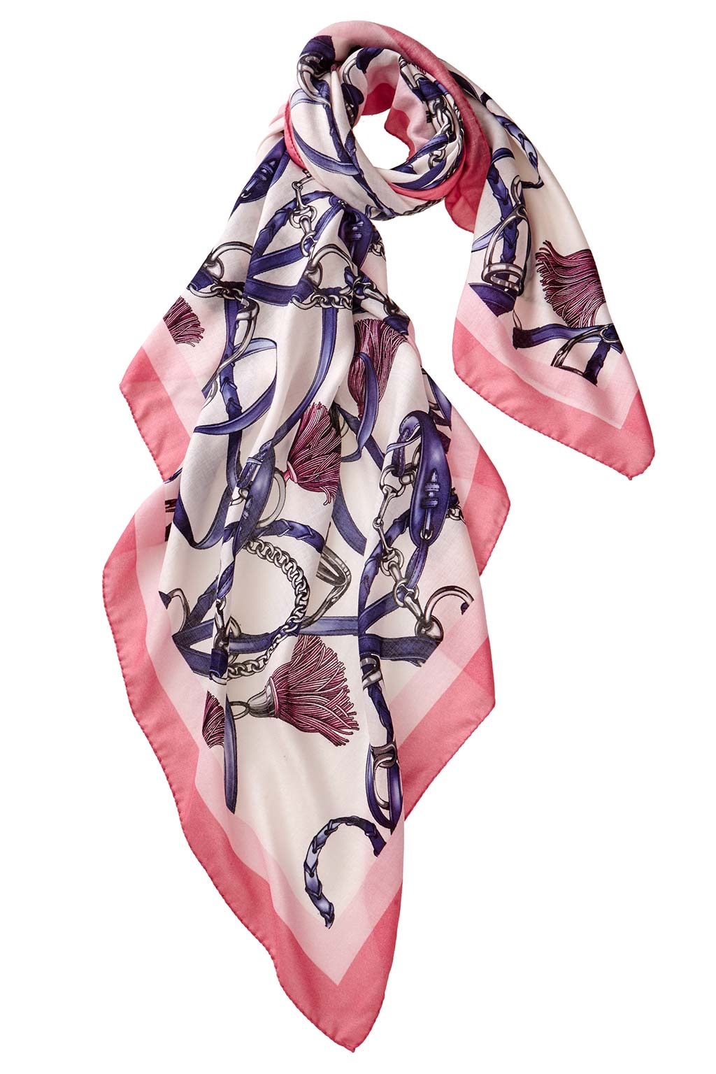 Alpine Cashmere's Made in Italy Grande Firenze Square Scarf in Rose Pink