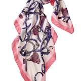 Alpine Cashmere's Made in Italy Grande Firenze Square Scarf in Rose Pink