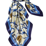 Alpine Cashmere's Made in Italy Grande Firenze Square Scarf in Royal Blue