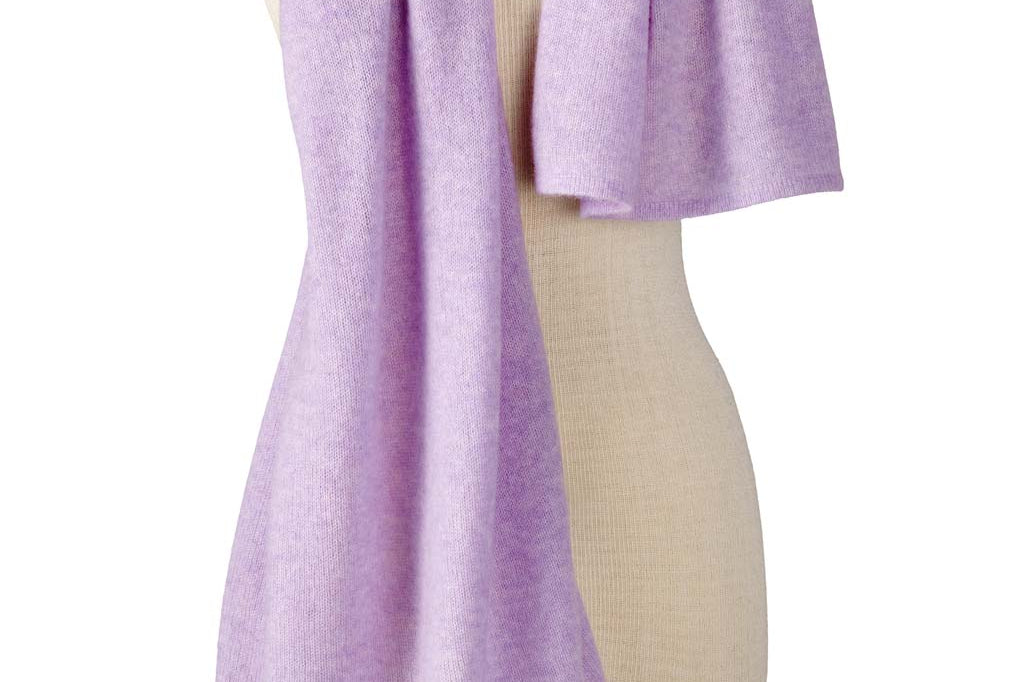 Alpine Cashmere Passport Travel Wrap in Lilac Purple