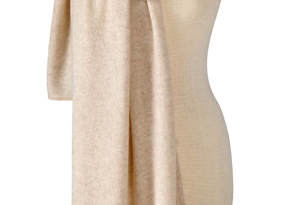 Alpine Cashmere Passport Travel Wrap in Oatmeal