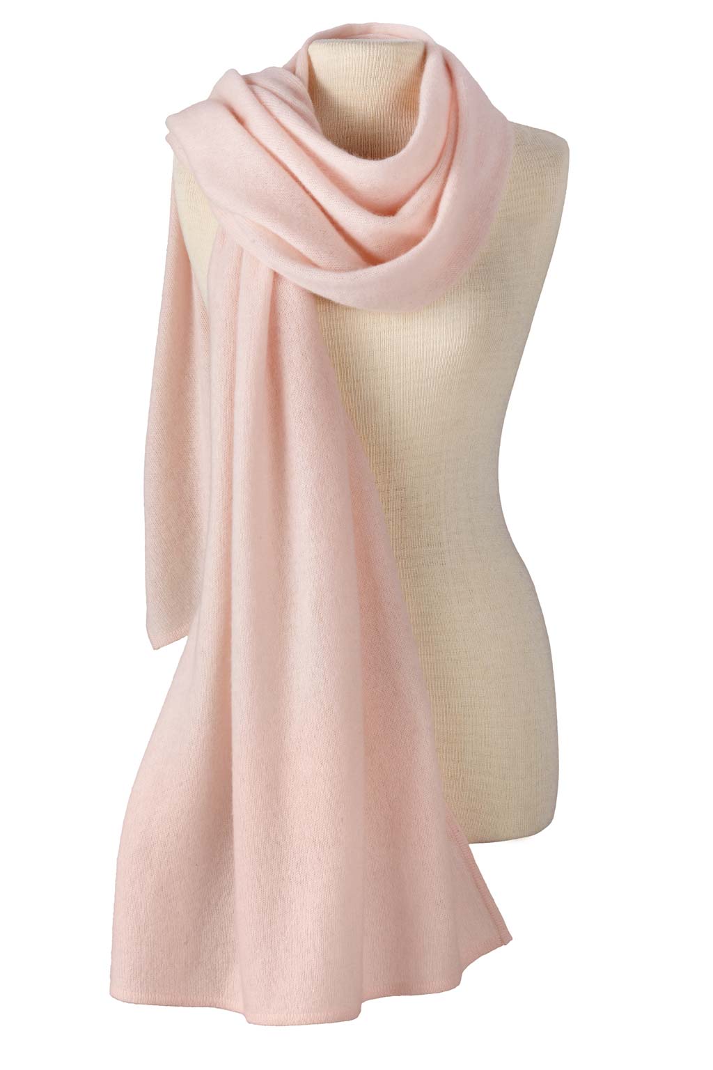 Alpine Cashmere Passport Travel Wrap in Seashell Pink