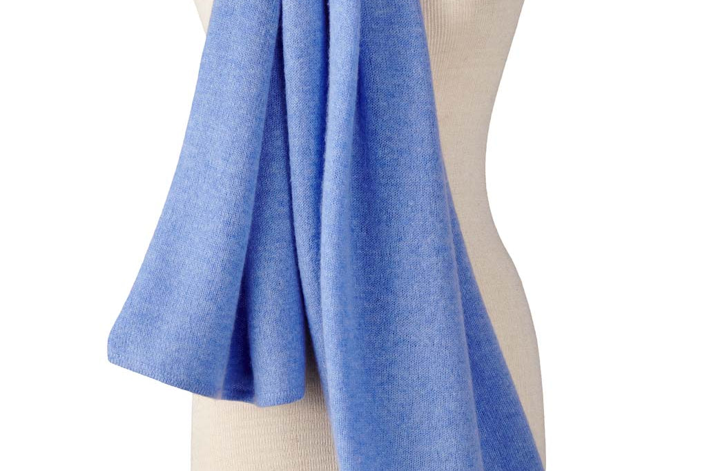 Alpine Cashmere Passport Travel Wrap in Wave Blue