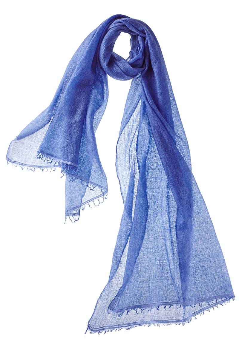 Alpine Cashmere Felted Cashmere Passport Scarf in Adriadic Blue