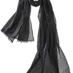 Alpine Cashmere Felted Cashmere Passport Scarf in Black