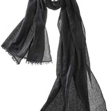 Alpine Cashmere Felted Cashmere Passport Scarf in Black