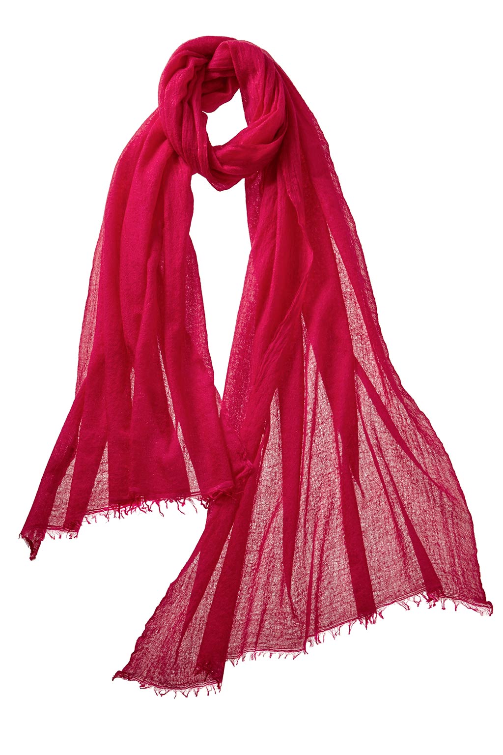 Alpine Cashmere Felted Cashmere Passport Scarf in Ruby Red
