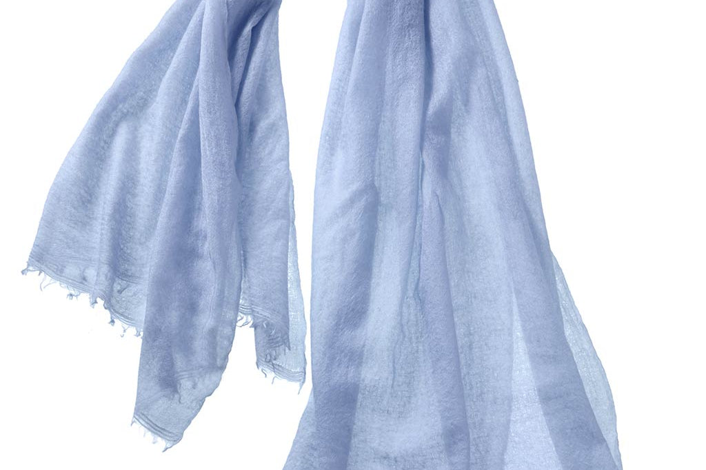 Alpine Cashmere Felted Cashmere Passport Scarf in Whisper Blue