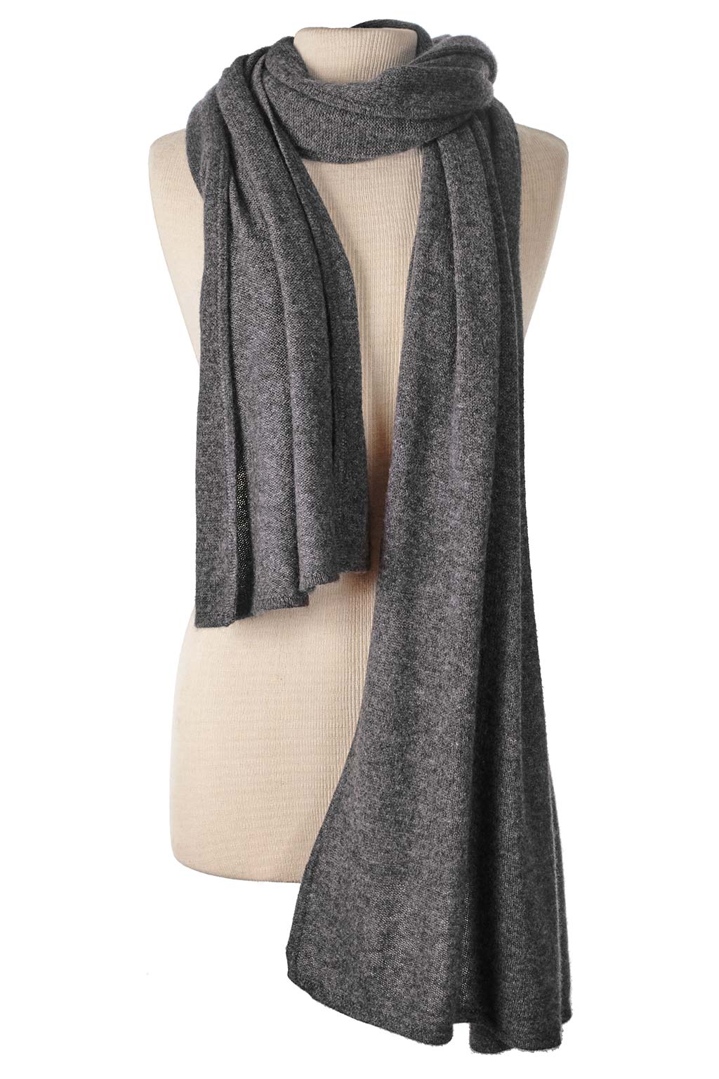 Alpine Cashmere Passport Travel Wrap in Charcoal Gray