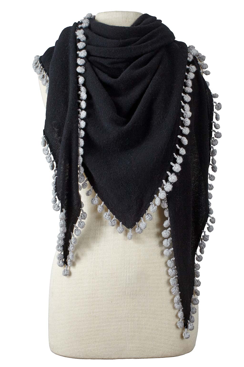 Cashmere Pom Pom Wrap