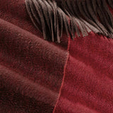 Alpine Cashmere Ripple Finish Reversible Wrap in Burgundy and Crimson
