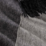 Alpine Cashmere Ripple Finish Reversible Wrap in Charcoal and Cinder Gray