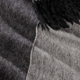 Alpine Cashmere Ripple Finish Reversible Wrap in Charcoal and Cinder Gray