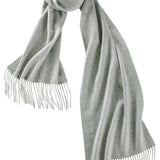 Alpine Cashmere Ripple Finish Scarf in Dove Gray