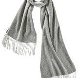 Alpine Cashmere Ripple Finish Scarf in Flannel Gray