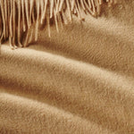 Alpine Cashmere Ripple Finish Scarf in Camel