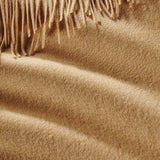 Alpine Cashmere Ripple Finish Scarf in Camel