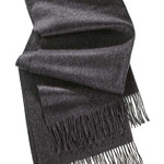 Alpine Cashmere Ripple Finish Wrap in Charcoal Gray