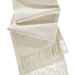 Alpine Cashmere Ripple Finish Wrap in Cream