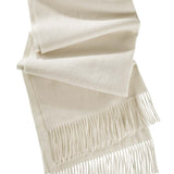 Alpine Cashmere Ripple Finish Wrap in Cream