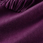 Alpine Cashmere Ripple Finish Wrap in Eggplant Purple